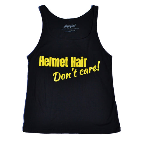 Helmet Hair Black Tank