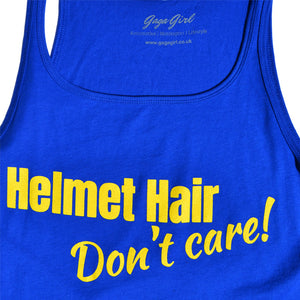 Helmet Hair Blue Tank