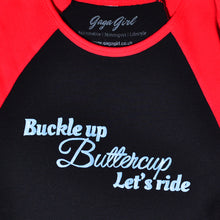 Load image into Gallery viewer, Buckle Up Black 3/4 Raglan